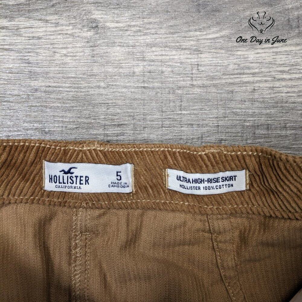 Hollister Juniors Ultra High Rise Corduroy Skirt Size 5 - Picture 2 of 5